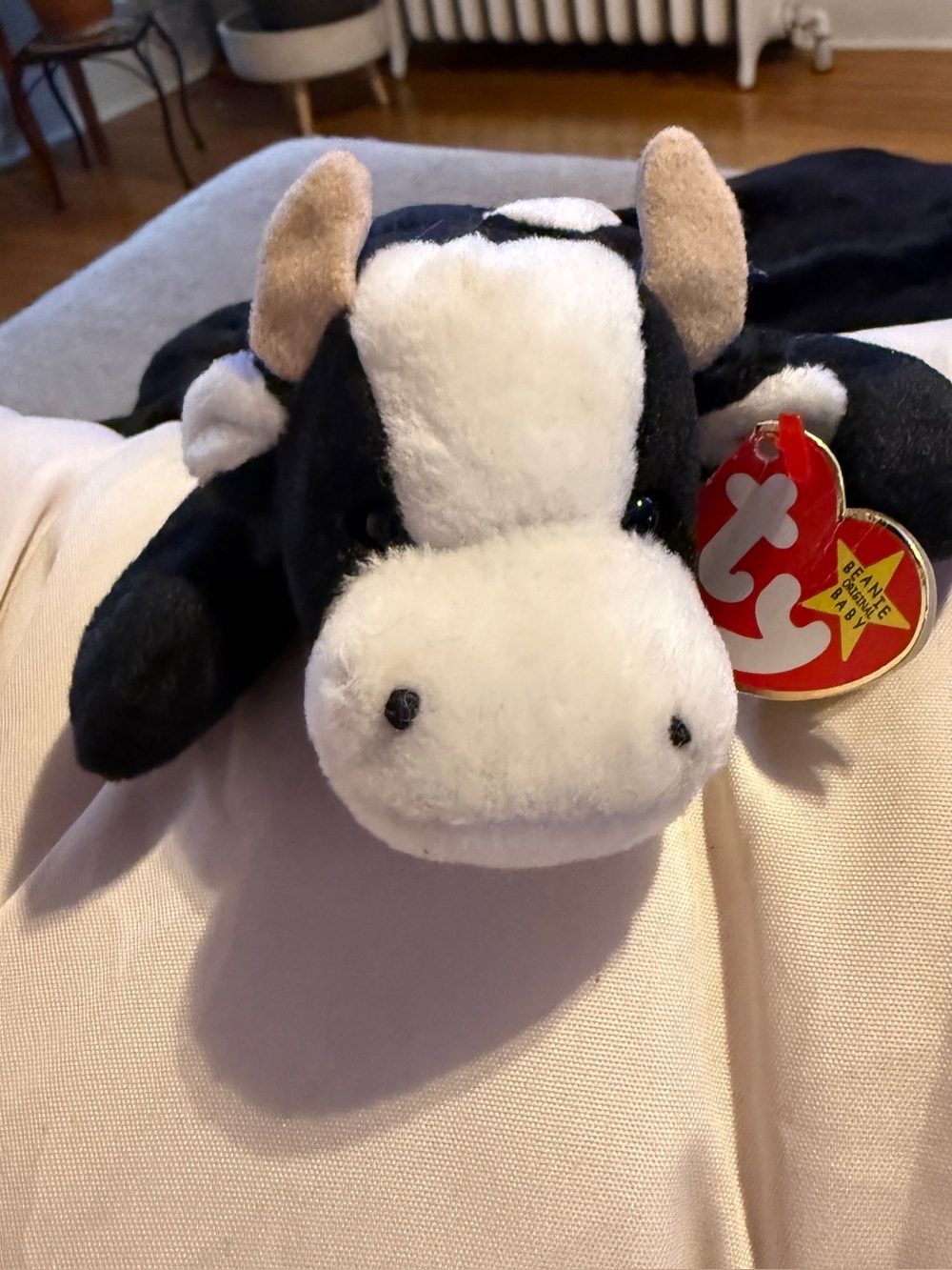 VINTAGE 90S TY BEANIE BABY DAISY THE COW 1994 PVC PELLETS EARLY PRODUCTION